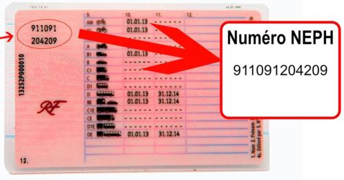 Numéro permis nouveau permis